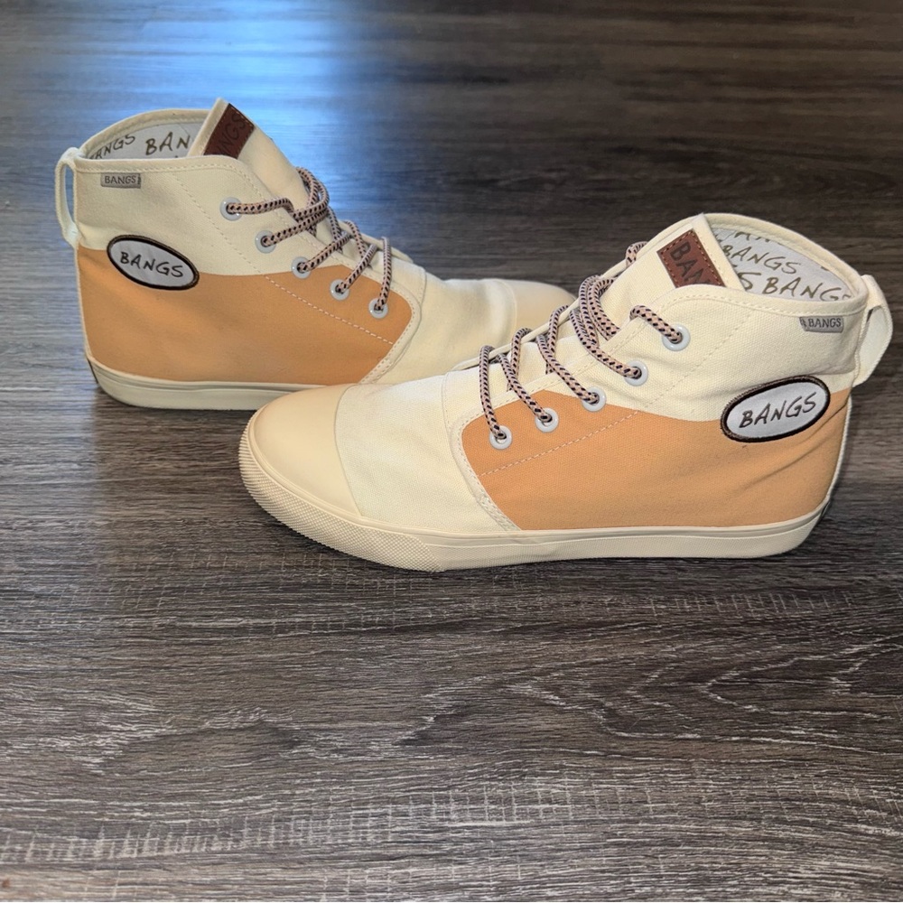 BANGS Two-Tone High-Top Sneakers